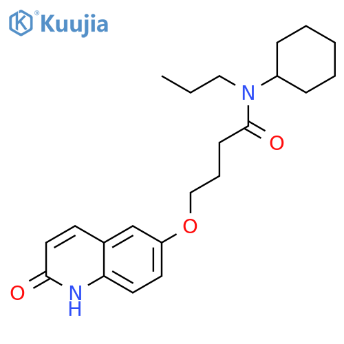 Butanamide,N-cyclohexyl-4-[(1,2-dihydro-2-oxo-6-quinolinyl)oxy]-N-propyl- structure