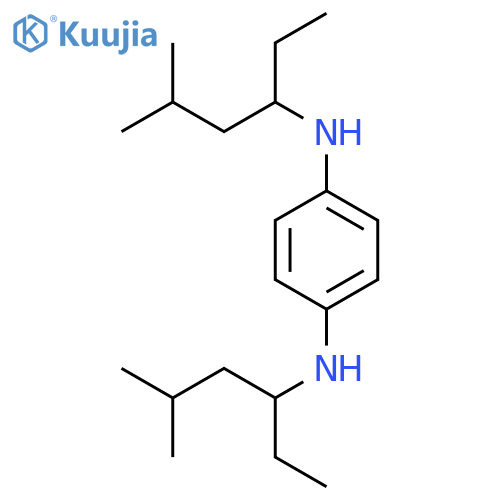 1,4-Benzenediamine,N1,N4-bis(1-ethyl-3-methylbutyl)- structure