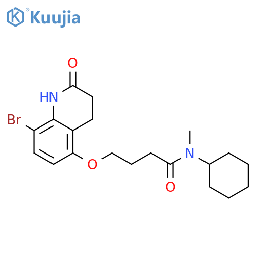 Butanamide,4-[(8-bromo-1,2,3,4-tetrahydro-2-oxo-5-quinolinyl)oxy]-N-cyclohexyl-N-methyl- structure