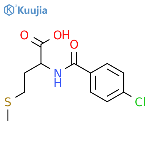 2-(4-chlorophenyl)formamido-4-(methylsulfanyl)butanoic acid structure