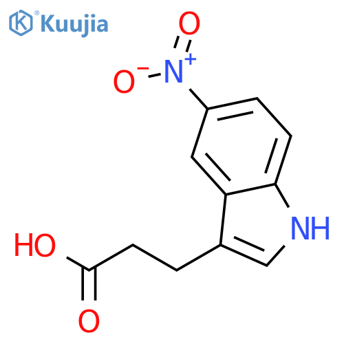 1H-Indole-3-propanoicacid, 5-nitro- structure