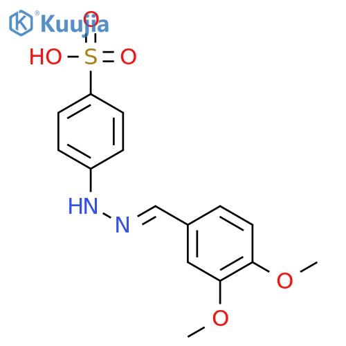 Benzenesulfonic acid,4-[2-[(3,4-dimethoxyphenyl)methylene]hydrazinyl]- structure