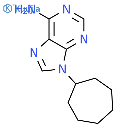 9-cycloheptylpurin-6-amine structure