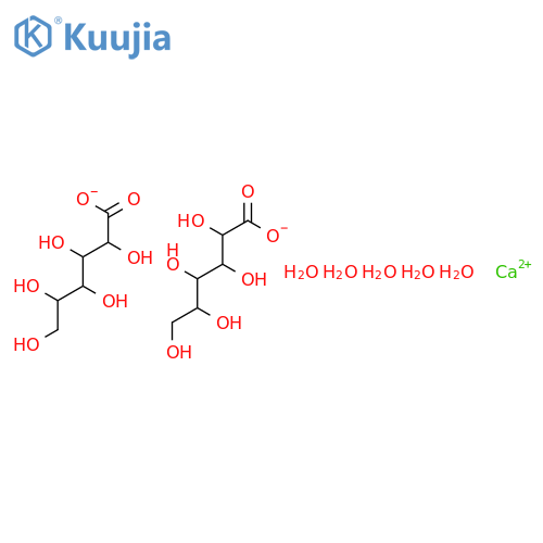 Calcium (2R,3S,4S,5R)-2,3,4,5,6-pentahydroxy-hexanoate pentahydrate structure