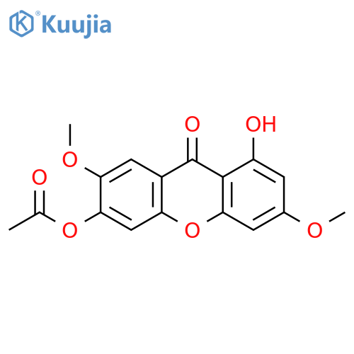 9H-Xanthen-9-one,6-(acetyloxy)-1-hydroxy-3,7-dimethoxy- structure