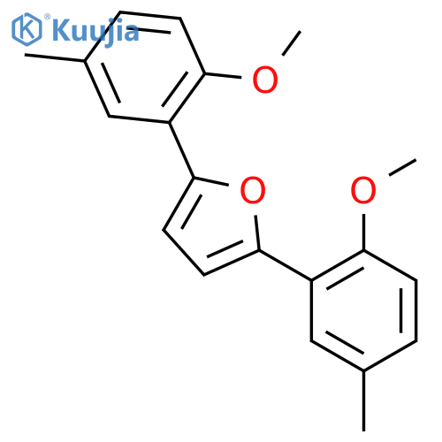 2,5-bis(2'-methoxy-5'-methylphenyl)furan structure