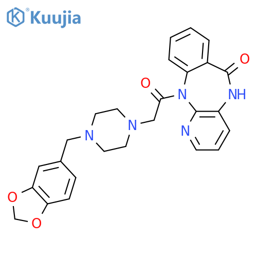 6H-Pyrido[2,3-b][1,4]benzodiazepin-6-one,11-[2-[4-(1,3-benzodioxol-5-ylmethyl)-1-piperazinyl]acetyl]-5,11-dihydro- structure