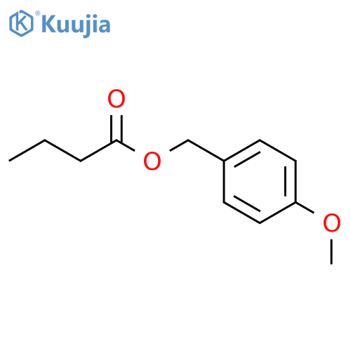 Butanoic acid,(4-methoxyphenyl)methyl ester structure