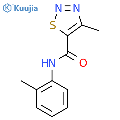 4-methyl-N-(2-methylphenyl)-1,2,3-thiadiazole-5-carboxamide structure