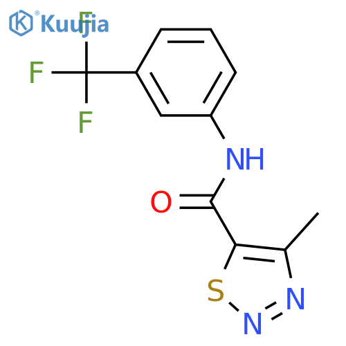 4-methyl-N-3-(trifluoromethyl)phenyl-1,2,3-thiadiazole-5-carboxamide structure