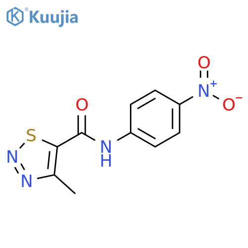 4-methyl-N-(4-nitrophenyl)-1,2,3-thiadiazole-5-carboxamide structure