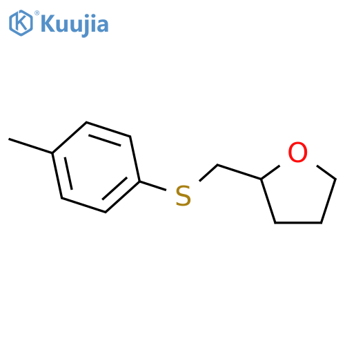 Furan, tetrahydro-2-[[(4-methylphenyl)thio]methyl]- structure