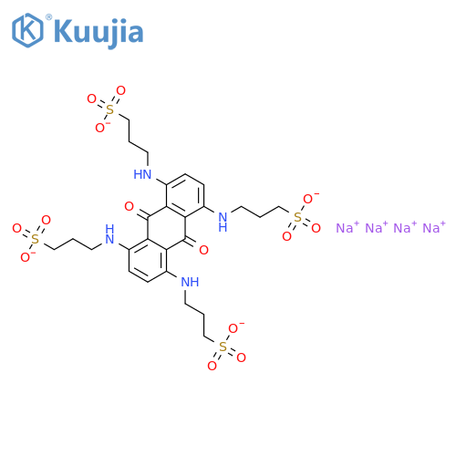 tetrasodium 3,3',3'',3'''-[(9,10-dioxo-9,10-dihydroanthracene-1,4,5,8-tetrayl)tetraimino]tetrapropane-1-sulfonate structure
