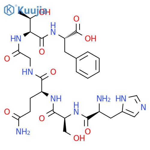L-Phenylalanine,L-histidyl-L-seryl-L-glutaminylglycyl-L-threonyl- (9CI) structure