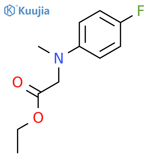 GLYCINE, N-(4-FLUOROPHENYL)-N-METHYL-, ETHYL ESTER structure