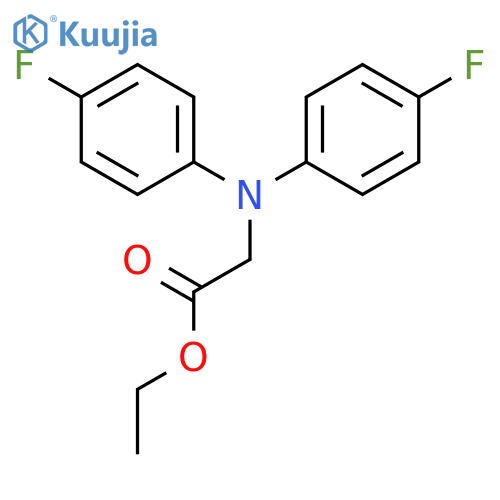Glycine, N,N-bis(4-fluorophenyl)-, ethyl ester structure