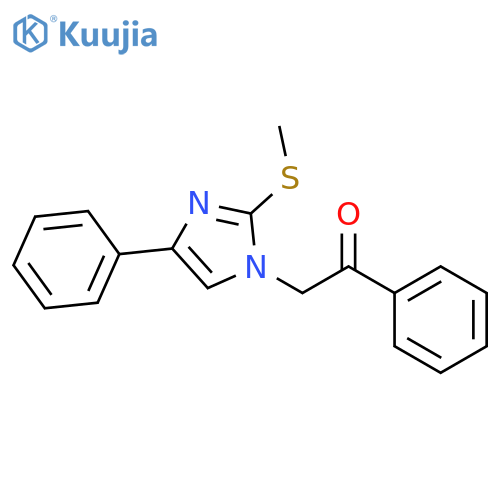 Ethanone,2-[2-(methylthio)-4-phenyl-1H-imidazol-1-yl]-1-phenyl- structure