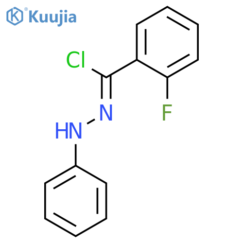 Benzenecarbohydrazonoyl chloride, 2-fluoro-N-phenyl- structure