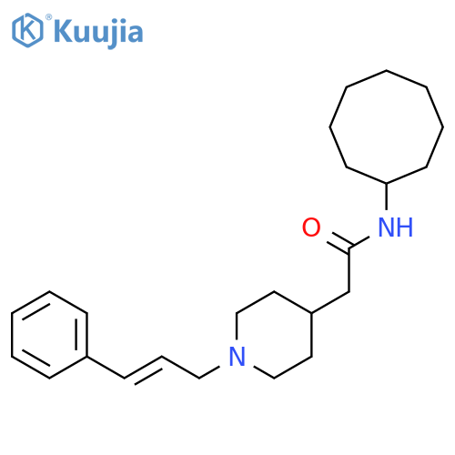 4-Piperidineacetamide, N-cyclooctyl-1-[(2E)-3-phenyl-2-propenyl]- structure