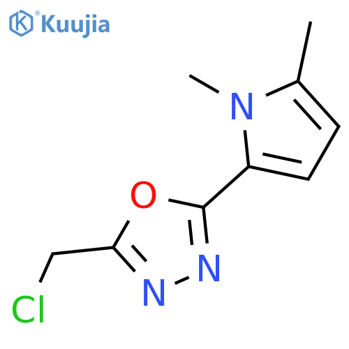 2-(Chloromethyl)-5-(1,5-dimethyl-1H-pyrrol-2-yl)-1,3,4-oxadiazole structure