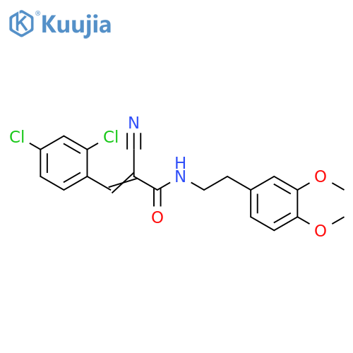 2-Cyano-3-(2,4-dichlorophenyl)-N-[2-(3,4-dimethoxyphenyl)ethyl]-2-propenamide structure