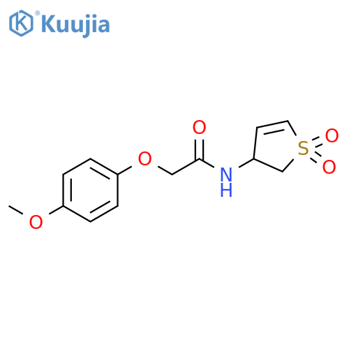 N-(1,1-dioxo-2,3-dihydro-1lambda6-thiophen-3-yl)-2-(4-methoxyphenoxy)acetamide structure
