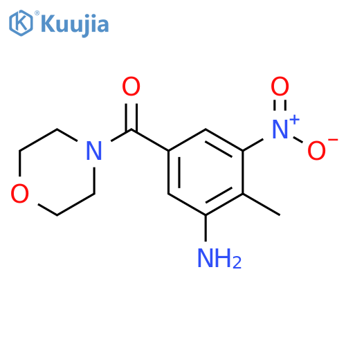2-Methyl-5-(morpholin-4-ylcarbonyl)-3-nitrophenylamine structure