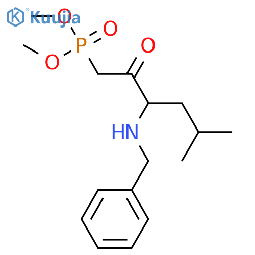 Phosphonic acid, [(3S)-5-methyl-2-oxo-3-[(phenylmethyl)amino]hexyl]-,dimethyl ester structure
