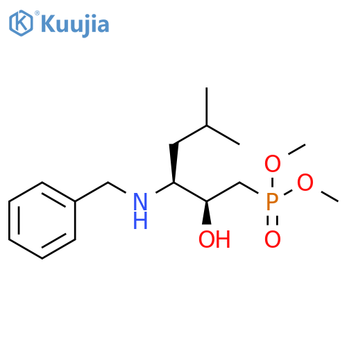 Phosphonic acid,[(2S,3S)-2-hydroxy-5-methyl-3-[(phenylmethyl)amino]hexyl]-, dimethylester structure