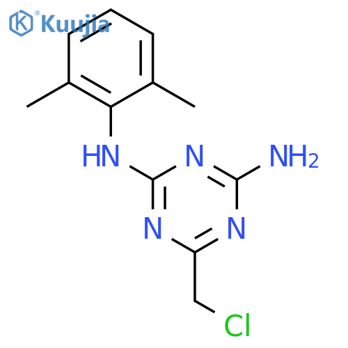 6-(Chloromethyl)-N-(2,6-dimethylphenyl)-1,3,5-triazine-2,4-diamine structure