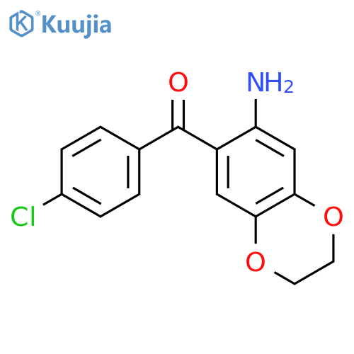 (7-Amino-2,3-dihydro-benzo[1,4]dioxin-6-yl)-(4-chloro-phenyl)-methanone structure