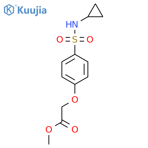 Methyl {4-(cyclopropylamino)sulfonylphenoxy}acetate structure