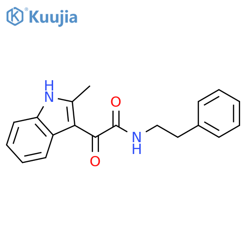 2-(2-methyl-1H-indol-3-yl)-2-oxo-N-(2-phenylethyl)acetamide structure