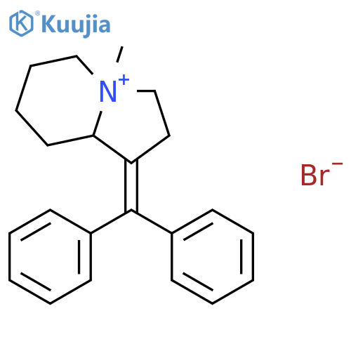 Indolizinium, 1-(diphenylmethylene)octahydro-4-methyl-, bromide structure