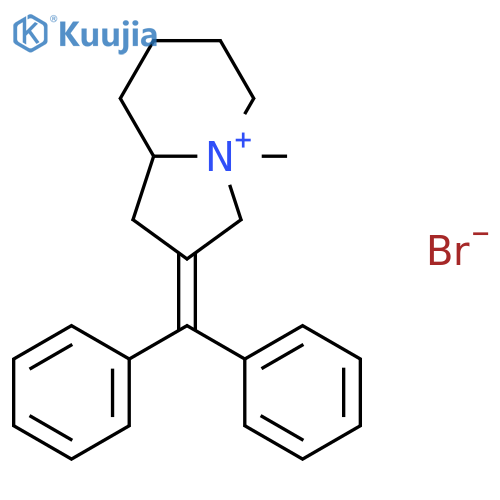 Indolizinium, 2-(diphenylmethylene)octahydro-4-methyl-, bromide structure