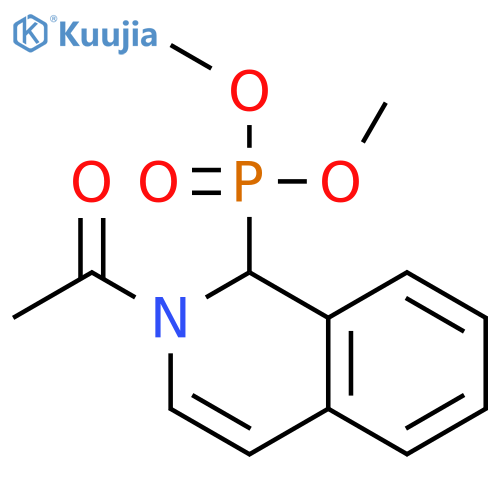 PHOSPHONIC ACID, (2-ACETYL-1,2-DIHYDRO-1-ISOQUINOLINYL)-, DIMETHYL ESTER structure