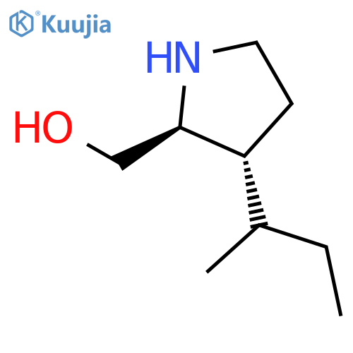 2-Pyrrolidinemethanol, 3-(1-methylpropyl)-, (2S,3R)- structure