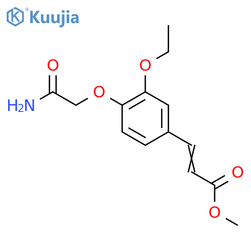 Methyl (2E)-3-4-(2-amino-2-oxoethoxy)-3-ethoxyphenylacrylate structure