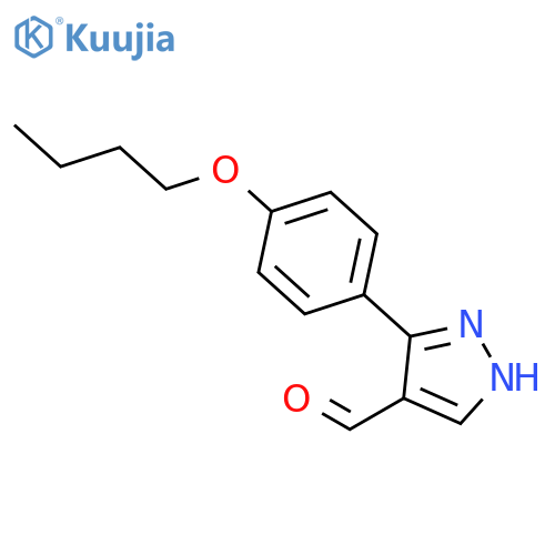 3-(4-Butoxyphenyl)-1H-pyrazole-4-carbaldehyde structure