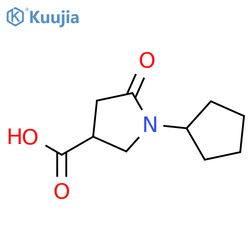 1-Cyclopentyl-5-oxopyrrolidine-3-carboxylic acid structure