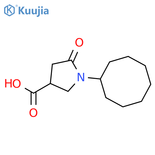 3-Pyrrolidinecarboxylic acid, 1-cyclooctyl-5-oxo- structure