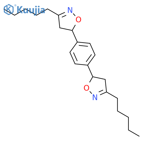 Isoxazole, 5,5'-(1,4-phenylene)bis[4,5-dihydro-3-pentyl- structure