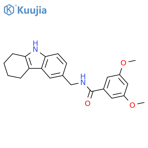 3,5-dimethoxy-N-(2,3,4,9-tetrahydro-1H-carbazol-6-yl)methylbenzamide structure