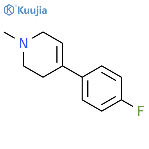 4-(4-Fluorophenyl)-1,2,3,6-tetrahydro-1-methylpyridine structure