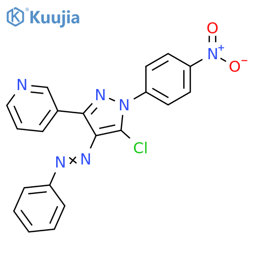 Pyridine, 3-[5-chloro-1-(4-nitrophenyl)-4-(phenylazo)-1H-pyrazol-3-yl]- structure