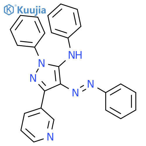 1H-Pyrazol-5-amine, N,1-diphenyl-4-(phenylazo)-3-(3-pyridinyl)- structure