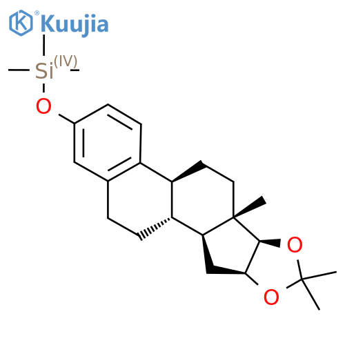 Trimethyl-[[(1R,2S,4S,8R,9S,12S)-6,6,9-trimethyl-5,7-dioxapentacyclo[10.8.0.02,9.04,8.013,18]icosa-13(18),14,16-trien-16-yl]oxy]silane structure