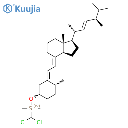 [(1S,3Z,4R)-3-[(2E)-2-[(1R,3As,7aR)-1-[(E,2R,5R)-5,6-dimethylhept-3-en-2-yl]-7a-methyl-2,3,3a,5,6,7-hexahydro-1H-inden-4-ylidene]ethylidene]-4-methylcyclohexyl]oxy-(dichloromethyl)-dimethylsilane structure