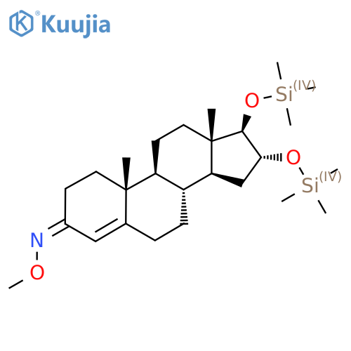 (Z,8R,9S,10R,13S,14S,16R,17R)-N-Methoxy-10,13-dimethyl-16,17-bis(trimethylsilyloxy)-1,2,6,7,8,9,11,12,14,15,16,17-dodecahydrocyclopenta[a]phenanthren-3-imine structure