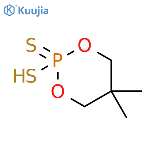 1,3,2-Dioxaphosphorinane, 2-mercapto-5,5-dimethyl-, 2-sulfide structure